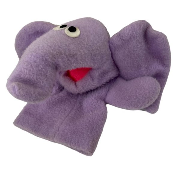 Amazon Basics Plush Purple Elephant Stuffed Hand Puppet - Picture 1 of 6